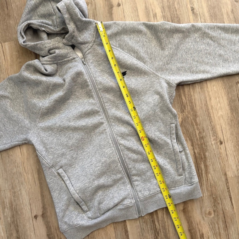 Fabletics Grey Heather Full Zip Raglan Fleece Hoodie Sweatshirt Womens Large - Picture 7 of 8
